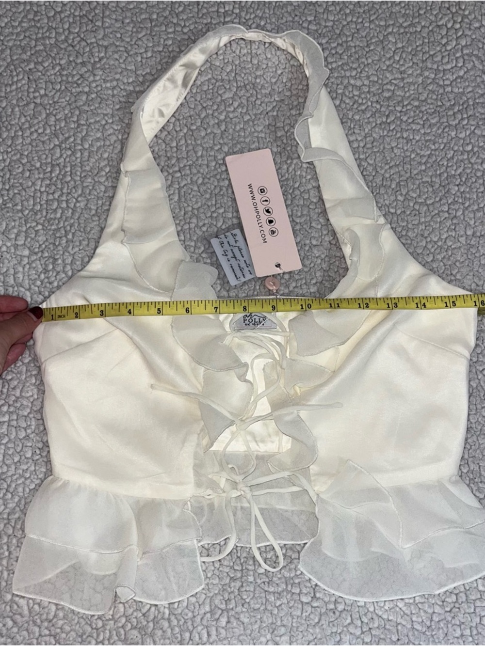 Oh Polly Halter Ruffled Tank - Picture 8 of 10